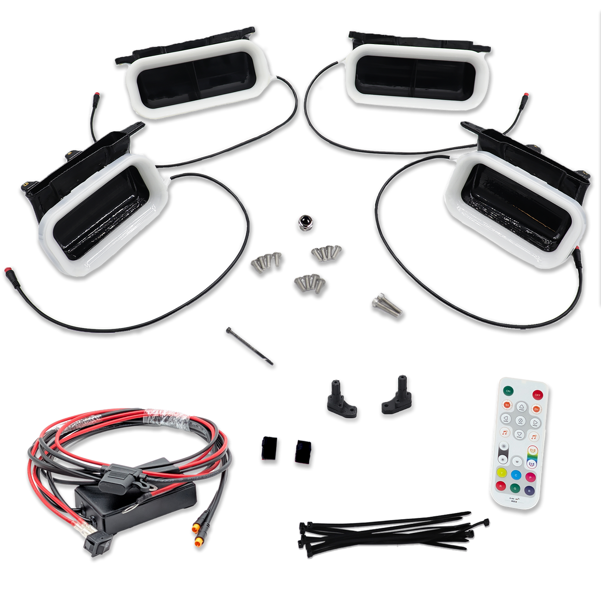 Velossa Tech Quad BIG MOUTH LIT KIT Ram Air Intake Snorkels | Ford F-150 2018-2020 & Ford F-150 Raptor 2021-2022