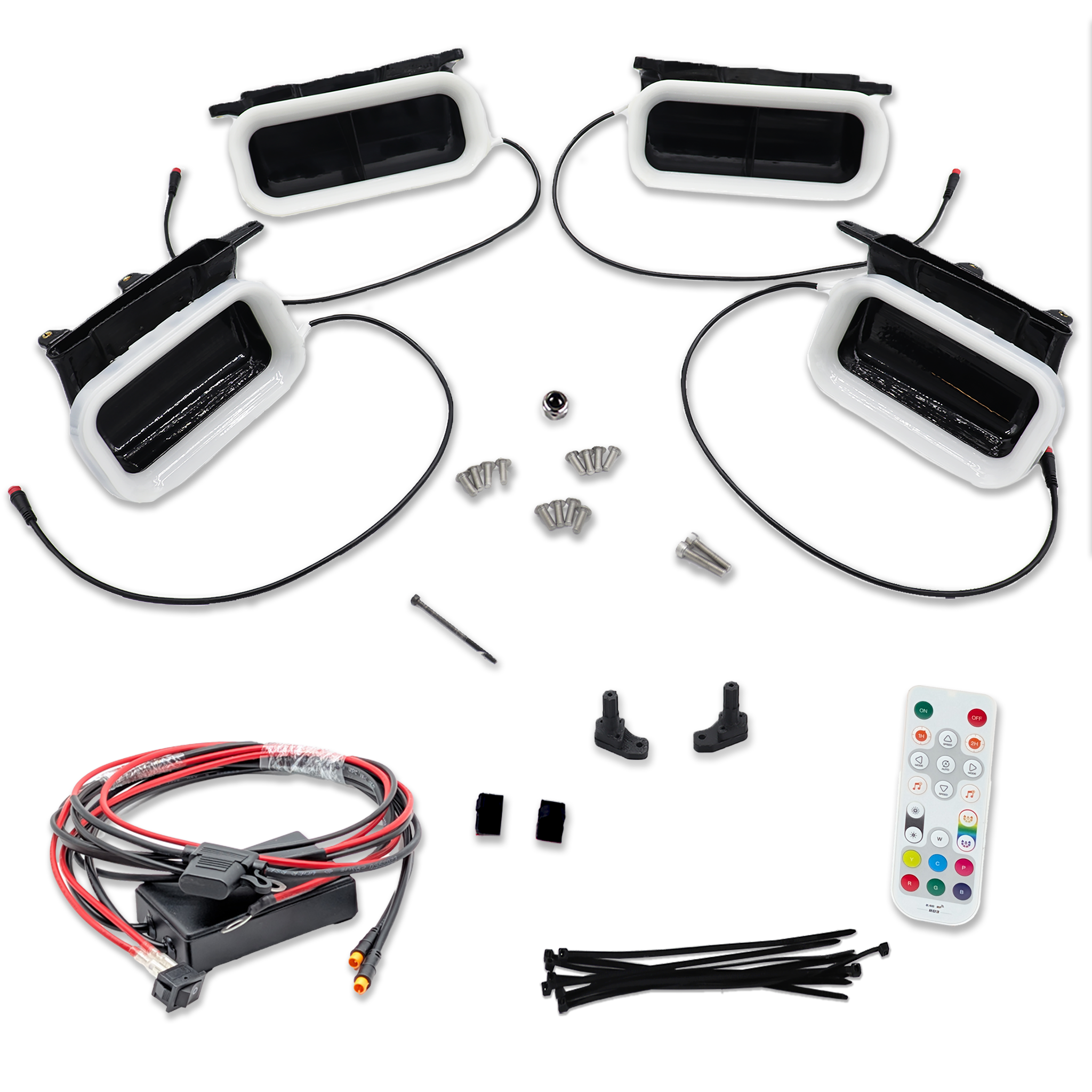 Velossa Tech Quad BIG MOUTH LIT KIT Ram Air Intake Snorkels | Ford F-150 2018-2020 & Ford F-150 Raptor 2021-2022