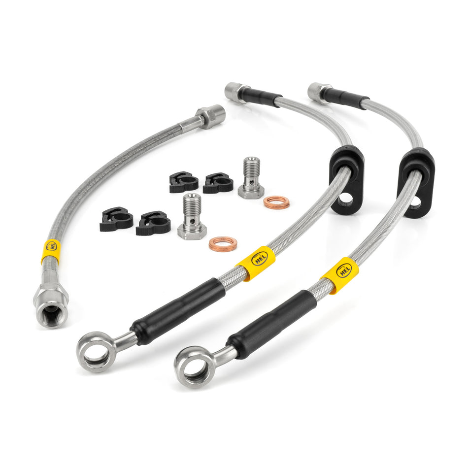 HEL Performance Braided Brake Lines - Ford Escort MK1 1.6 Twin Cam 1967-1971 (3 Line)