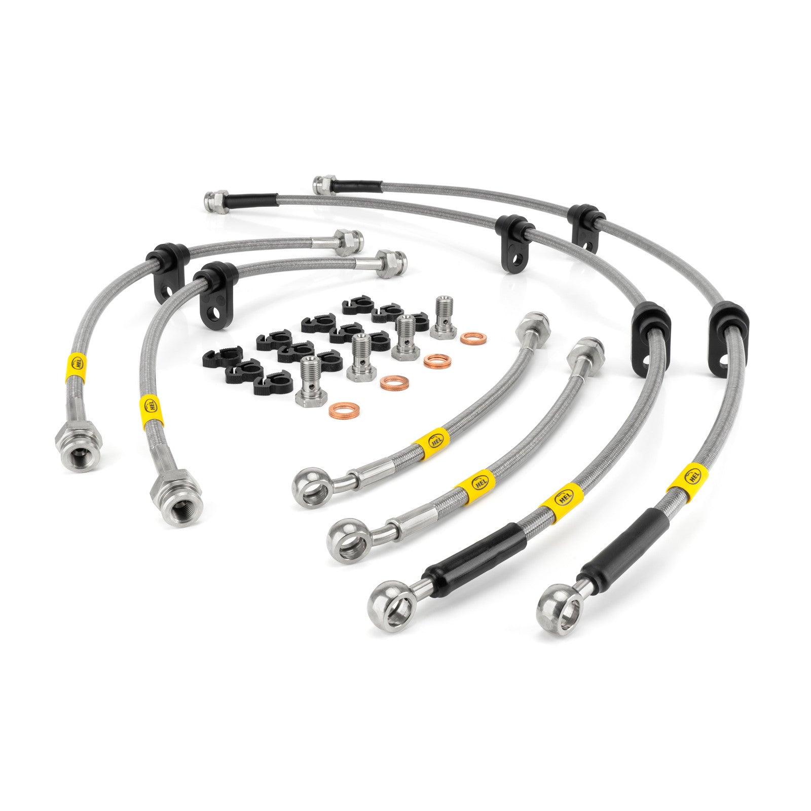 HEL Performance Braided Brake Lines - BMW 3 Series E36 318i 1.8 Convertible Non-ABS / Rear Discs 1994-2000 (6 Line)