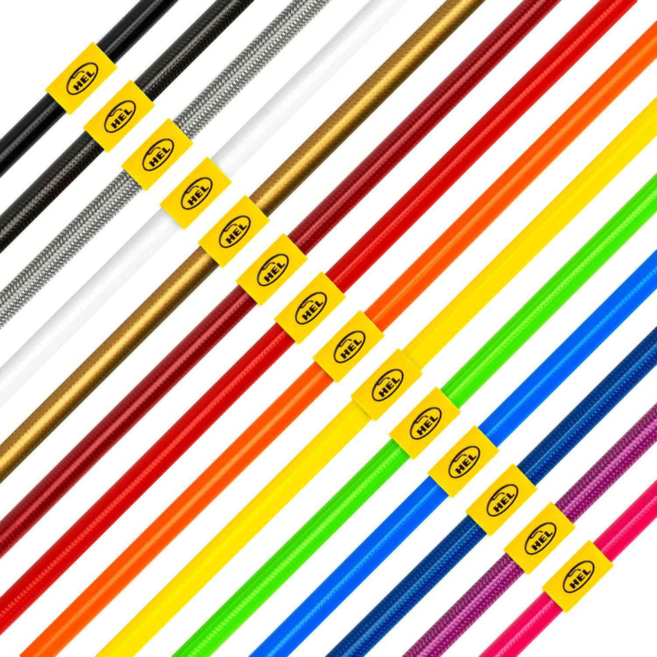 HEL braided brake line hose colour options