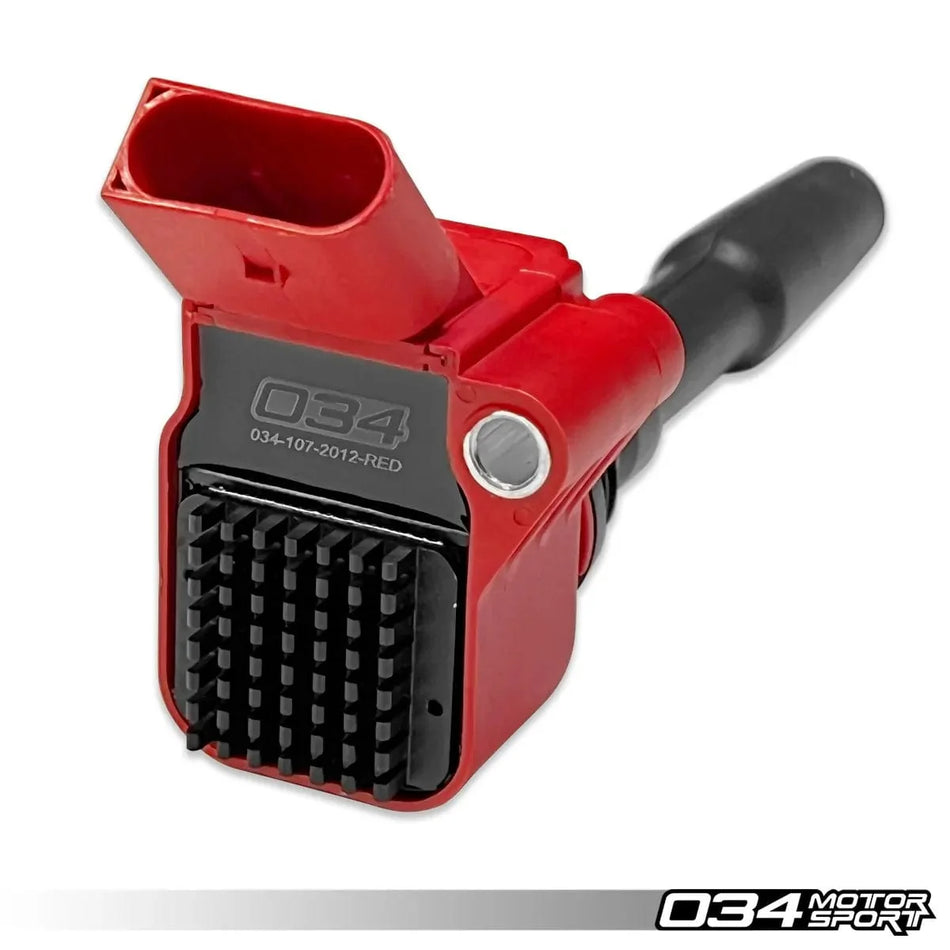 034Motorsport High Output Ignition Coil (8V/8Y/MK7/MK8/B9) - EA888.3 & EA839 - 034-107-2012-RED