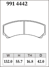 DIXCEL Specom-β Rear Brake Pads - AP Racing CP9449 / CP9450 / CP9451 Calipers (D42)