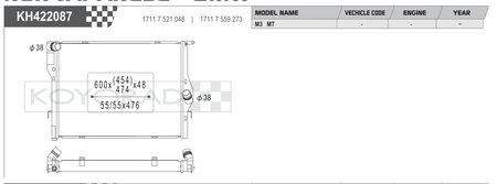Koyorad Performance Radiator: BMW M3 E90 / E92 / E93 4.0L MT / DCT 2008-2013