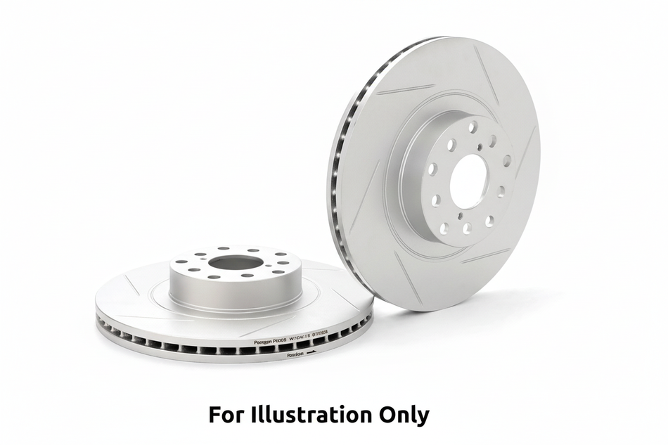 Paragon Performance Front Brake Rotors - VW Golf Mk5/Mk6 / Passat B6/B7 / Scirocco / Audi A3 8P/S3 8P - Sold as Pair