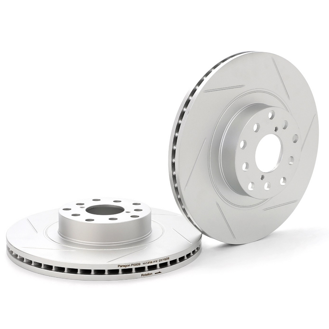 Paragon Performance 1-Piece Rotors Rear Pair - Audi S3 8P 8V / VW Golf ...