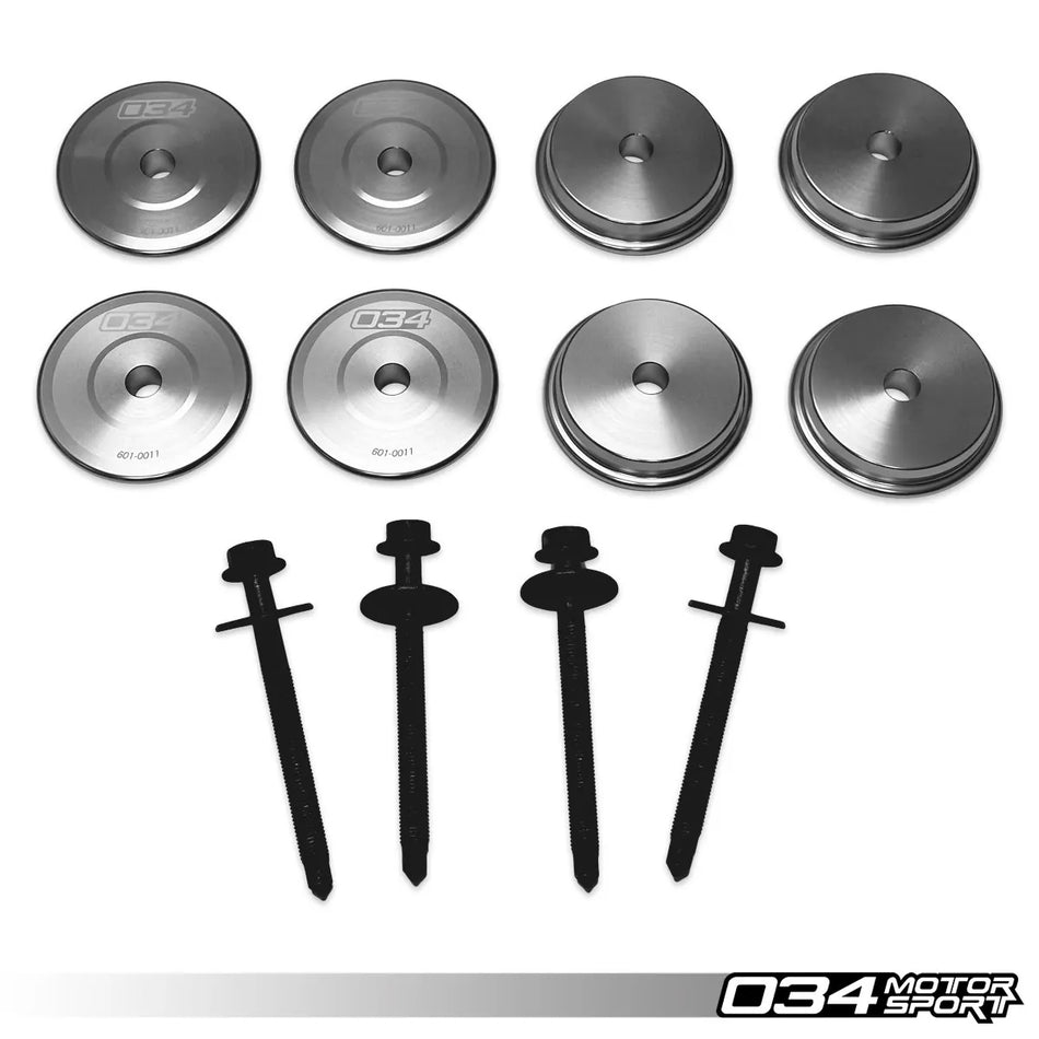 034Motorsport Subframe Bushing Kit, Rear, Billet Aluminum, Audi B6/B7 A4/S4/RS4 - 034-601-0011